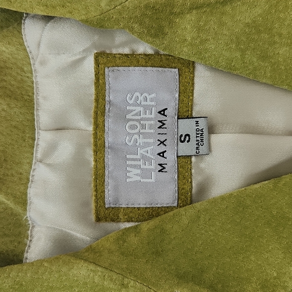 Wilsons leather maxima jacket Size S Color lime green - Picture 3 of 10
